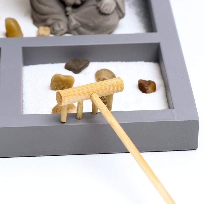 Сад Дзен  Сад Дзен "Маленький будда у дерева в саду" песок 22,5х20х19,8 см