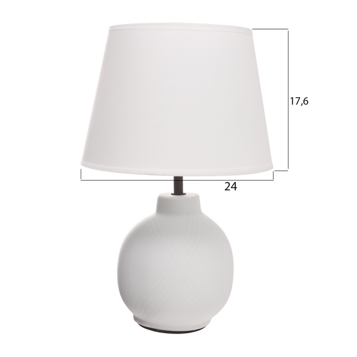 Лампа настольная Лампа настольная "Луиза" 1х40Вт Е27 белый 25х25х38,,5см
