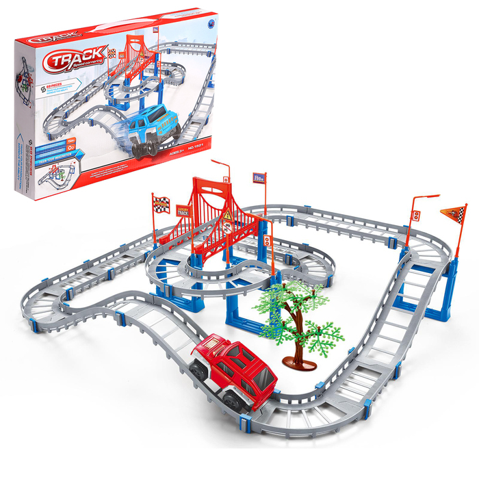 Детский автотрек «Крутой вираж», работает от батареек Детский автотрек «Крутой вираж», работает от батареек