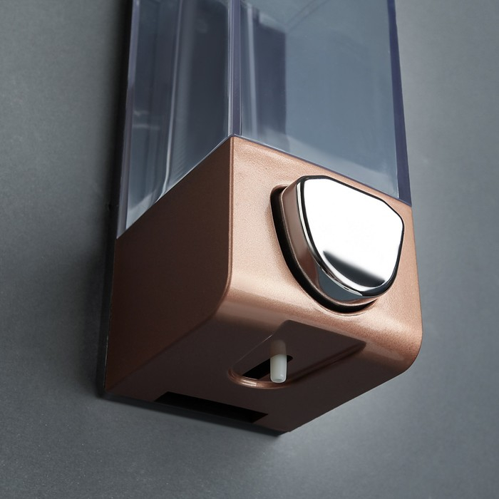 Диспенсер для антисептика/жидкого мыла механический, 350 мл, пластик, цвет коричневый Диспенсер для антисептика/жидкого мыла механический, 350 мл, пластик, цвет коричневый