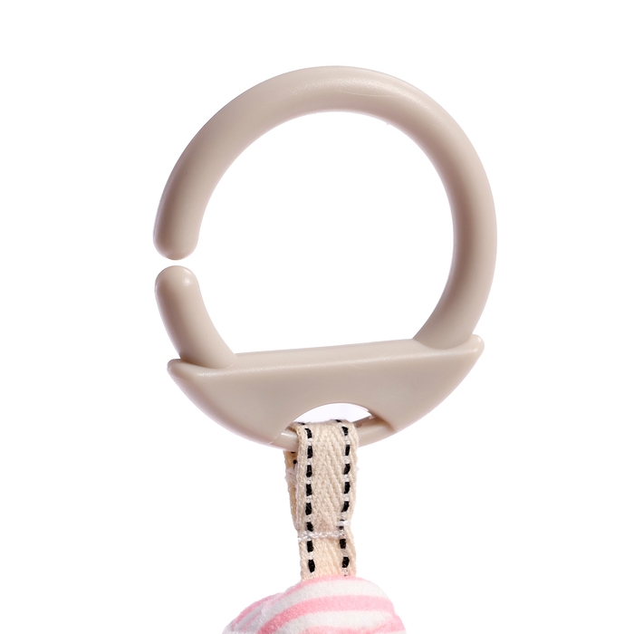 Развивающая погремушка-подвеска «Заяц», цвет розовый Развивающая погремушка-подвеска «Заяц», цвет розовый