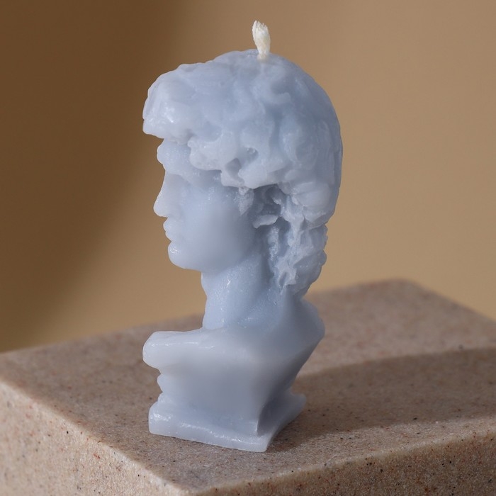 Свеча интерьерная «Давид», серый, высота 6,5 см Свеча интерьерная «Давид», серый, высота 6,5 см