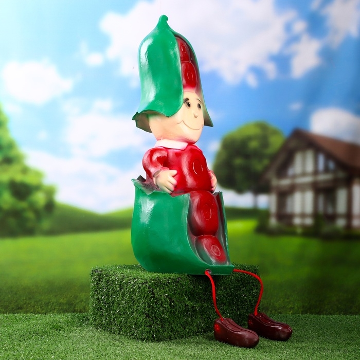 Садовая фигура  Садовая фигура "Гном фасоль" 21х16х44см