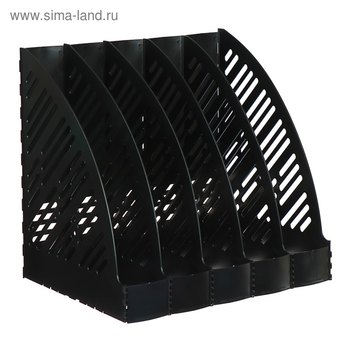 Лоток для бумаг вертикальный, 5 секций, чёрный Лоток для бумаг вертикальный, 5 секций, чёрный