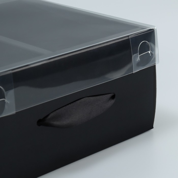 Коробка подарочная складная, упаковка, «Чёрная», 20 х 20 х 10 см Коробка подарочная складная, упаковка, «Чёрная», 20 х 20 х 10 см