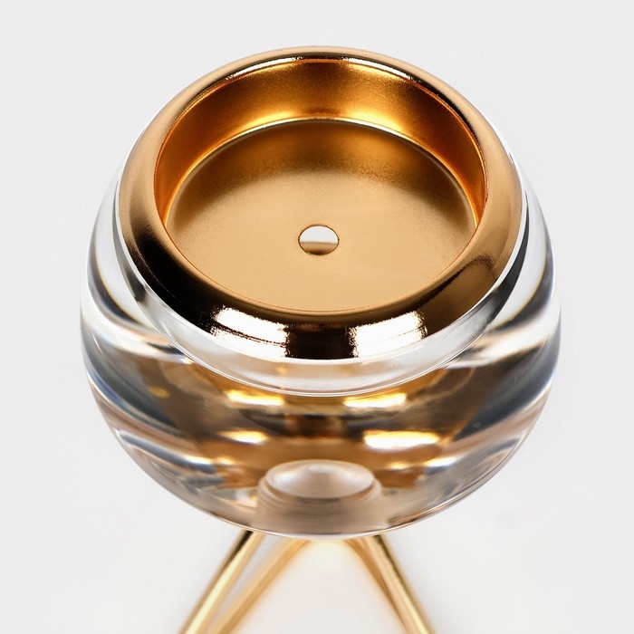 Подсвечник металл, стекло на 1 свечу «Изысканность» цвет золото 9.5 х 9.5 х 17 см Подсвечник металл, стекло на 1 свечу «Изысканность» цвет золото 9.5 х 9.5 х 17 см