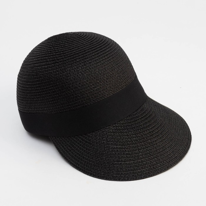 Кепка женская плетёная MINAKU цвет чёрный, р-р 58 Кепка женская плетёная MINAKU цвет чёрный, р-р 58