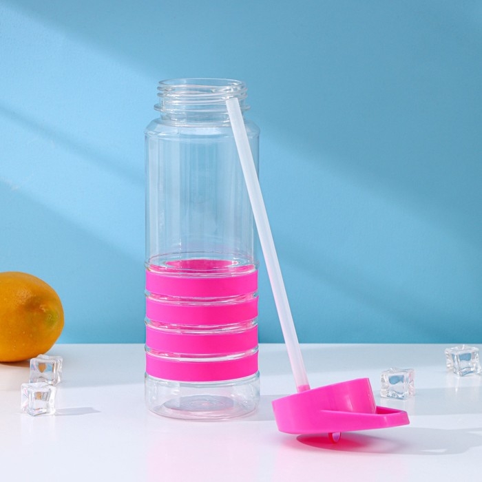 Бутылка с трубочкой Доляна «Спорт», 700 мл, 23,5×7,5×8,5 см, цвет МИКС Бутылка с трубочкой Доляна «Спорт», 700 мл, 23,5×7,5×8,5 см, цвет МИКС