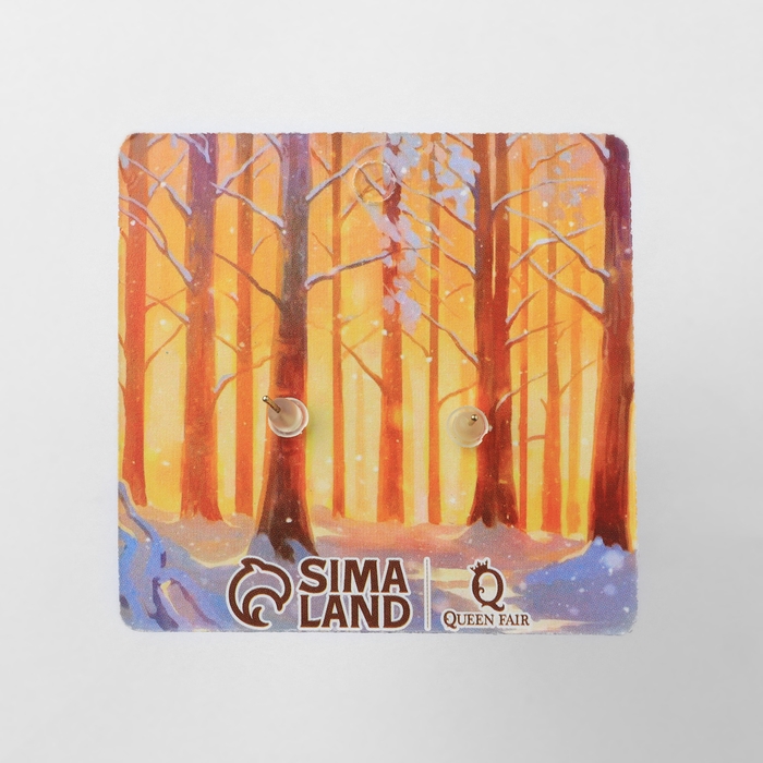 Новый год! Серьги «Новогодние» ёлочка-капля, цвет бело-красный в золоте Новый год! Серьги «Новогодние» ёлочка-капля, цвет бело-красный в золоте