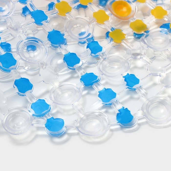 Коврик противоскользящий в ванну на присосках Доляна «Влюблённые уточки», 35×65 см Коврик противоскользящий в ванну на присосках Доляна «Влюблённые уточки», 35×65 см