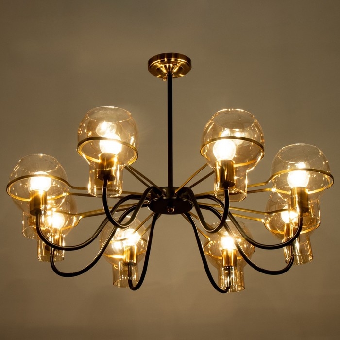 Люстра Люстра "Кэган" 8хE27 40Вт черный 74х74х46,5 см BayerLux