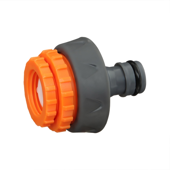 Штуцер, внутренняя резьба 1/2 Штуцер, внутренняя резьба 1/2"–3/4" – 1", быстросъёмное соединение, прорезиненный пластик, Greengo