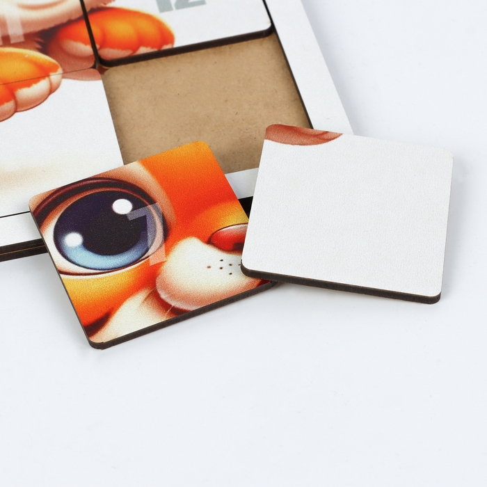 Головоломка  Головоломка "Пятнашки. Тигрёнок", логическая настольная игра, 22х22 см