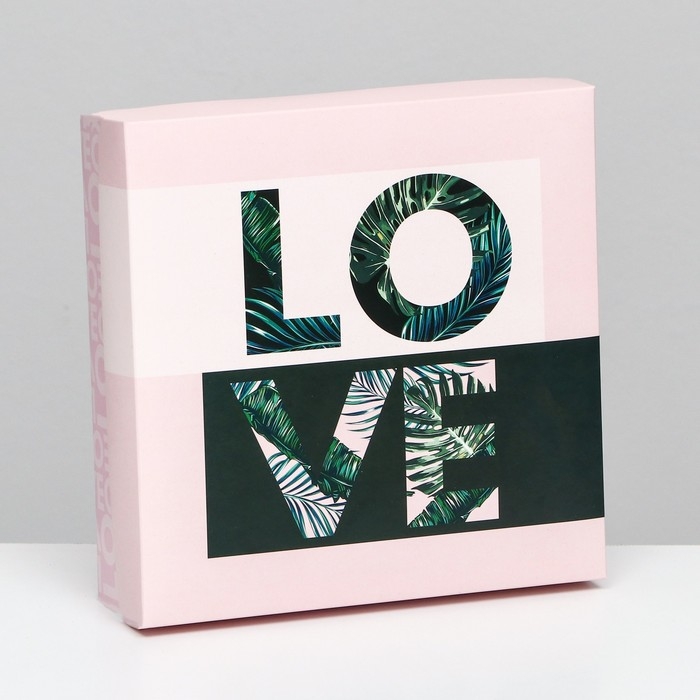 Коробка складная, Love 23 х 23 х 6,5 см Коробка складная, Love 23 х 23 х 6,5 см