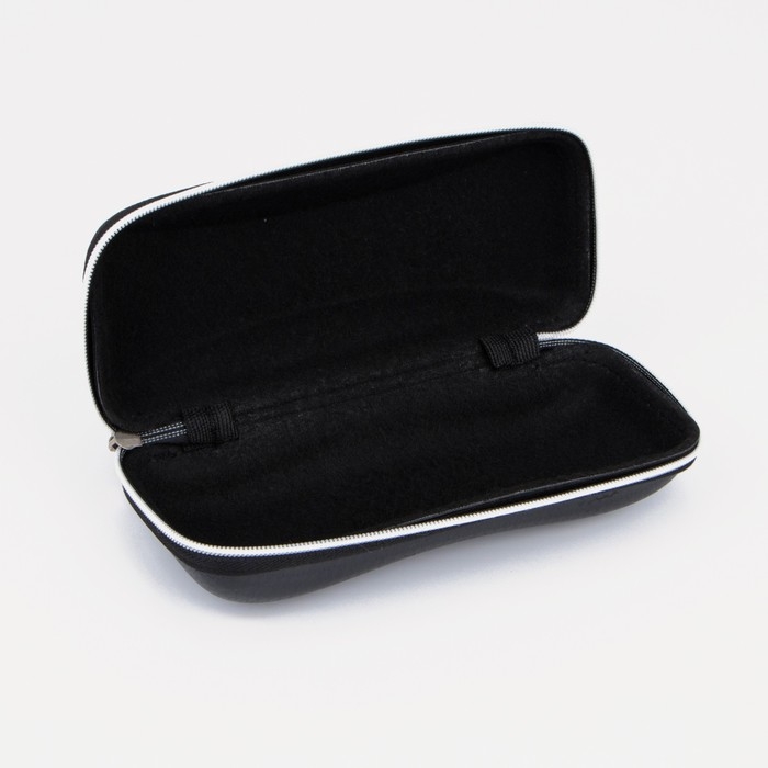 Футляр для очков на молнии, длина 16 см, цвет чёрный Футляр для очков на молнии, длина 16 см, цвет чёрный
