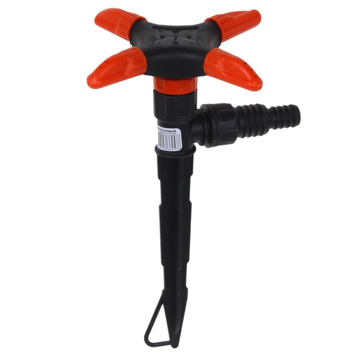 Распылитель 4−лепестковый, штуцер под шланги 1/2 Распылитель 4−лепестковый, штуцер под шланги 1/2" (12 мм) − 3/4" (19 мм), пика, пластик, «Жук»