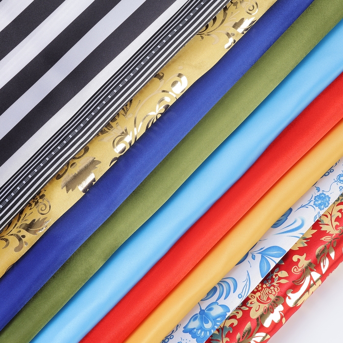 Набор лоскутов №1 для рукоделия, атлас, 10 видов, 50 × 50см Набор лоскутов №1 для рукоделия, атлас, 10 видов, 50 × 50см