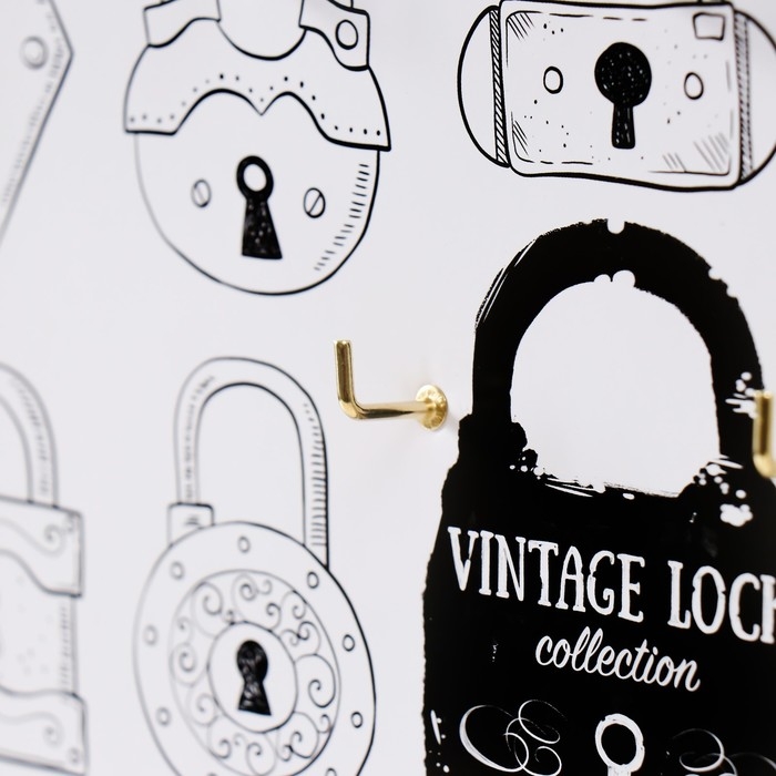 Ключница открытая Ключница открытая "Замки" 5 крючков, 23х32 см