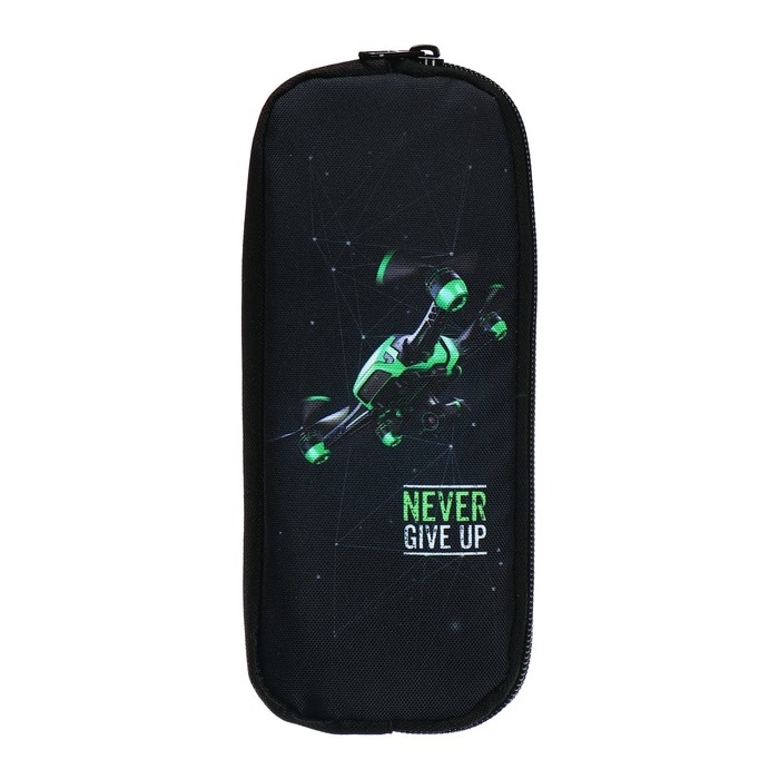 Пенал мягкий, 2 отделения, объёмный, 90 х 220 х 40 мм, Stavia Пенал мягкий, 2 отделения, объёмный, 90 х 220 х 40 мм, Stavia "Дрон" чёрный/зелёный 86242