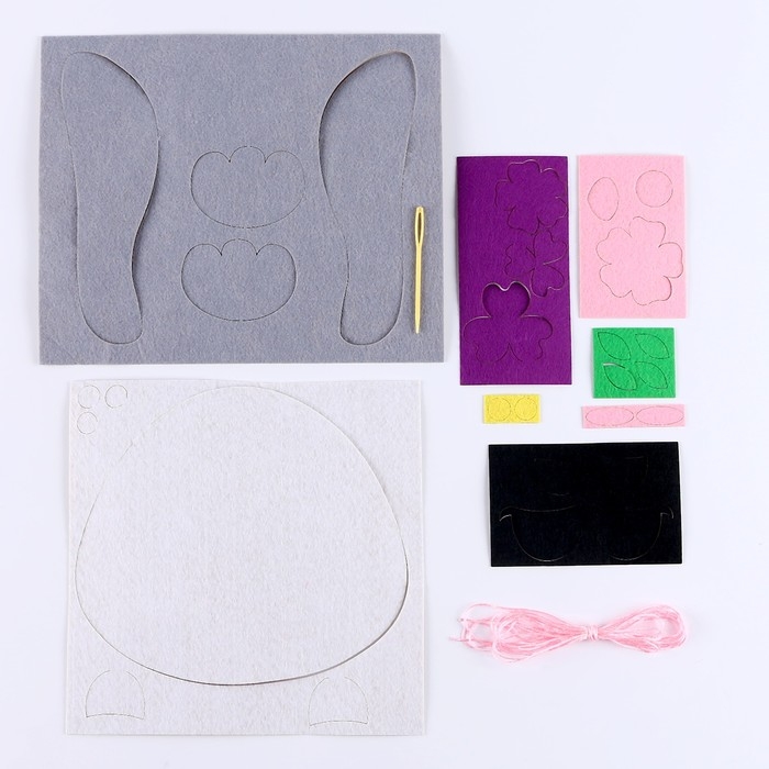 Набор для создания сумки из фетра с перфорацией «Милый зайчик» Набор для создания сумки из фетра с перфорацией «Милый зайчик»