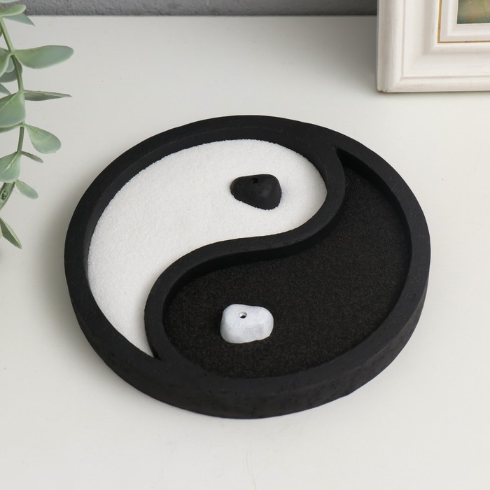 Сад камней Дзен  Сад камней Дзен "Инь и Янь"  14,8х14,8х1,7см