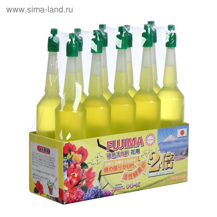 Удобрение японское FUJIMA для комнатных цветов и деревьев, желтый, 35 мл, 10 шт. Удобрение японское FUJIMA для комнатных цветов и деревьев, желтый, 35 мл, 10 шт.
