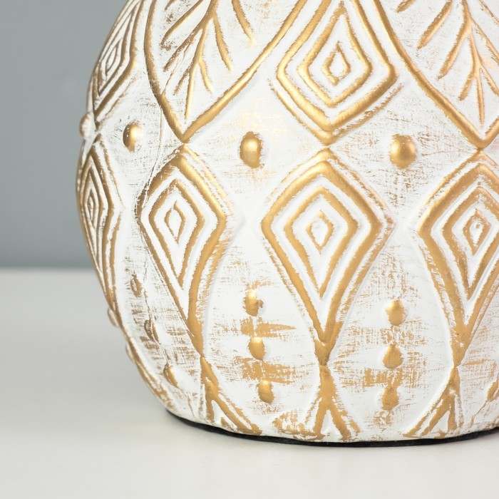 Лампа настольная 38047/1 E14 40Вт белый с золотой патиной 23х23х32 см