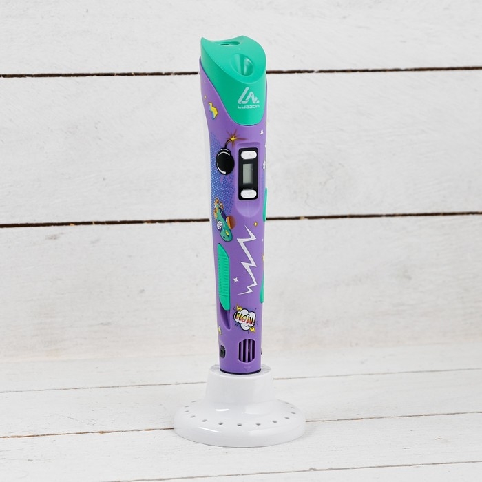 3D ручка Luazon Comics, дисплей, работа с пластиком ABS и PLA, пластик в комплекте 3D ручка Luazon Comics, дисплей, работа с пластиком ABS и PLA, пластик в комплекте