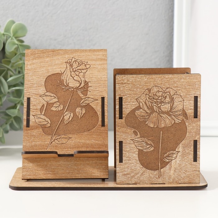 Органайзер настольный Органайзер настольный "Цветок" 18х12,5х9 см (набор 9 деталей)