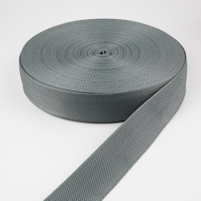 Стропа ременная, 40 мм, 50 ± 1 м, плотность 12 гр/м, цвет тёмно-серый №19-1 Стропа ременная, 40 мм, 50 ± 1 м, плотность 12 гр/м, цвет тёмно-серый №19-1