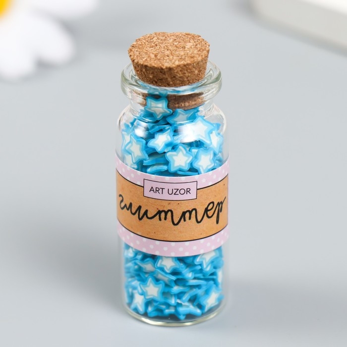 Декор для творчества пластик Декор для творчества пластик "Цветок. Голубая иломея" набор 8 гр 5х2х2 см