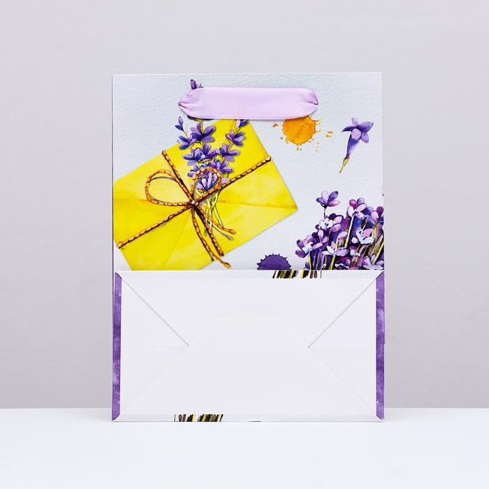 Пакет ламинированный вертикальный Пакет ламинированный вертикальный "Лавандовое письмо", 18 х 23 х 10 см