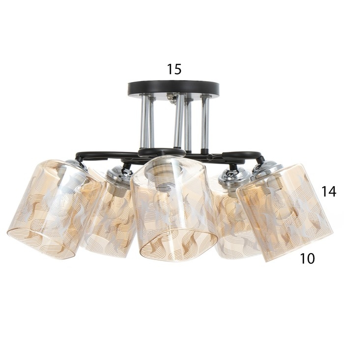 Люстра Люстра "Арнелла" 5хЕ27 40Вт чёрный 58х58х27 см BayerLux