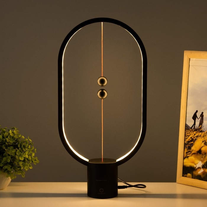 Настольная лампа Настольная лампа "Баланс" LED 3Вт 4000К черный 20х7х40см RISALUX