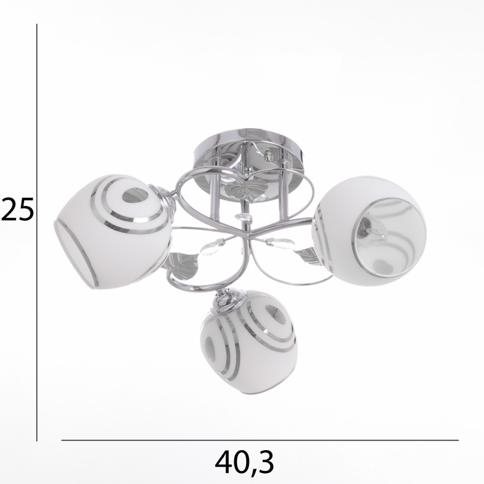 Люстра Люстра "Дорис" 3х40Вт Е27 Хром МОДЕЛЬ: 2679462