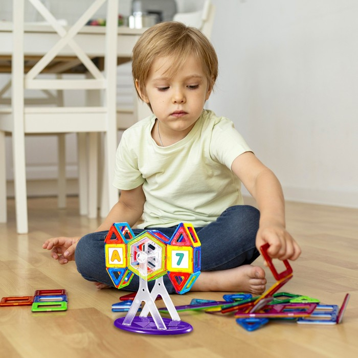 Магнитный конструктор Magical Magnet, 56 деталей, детали матовые Магнитный конструктор Magical Magnet, 56 деталей, детали матовые