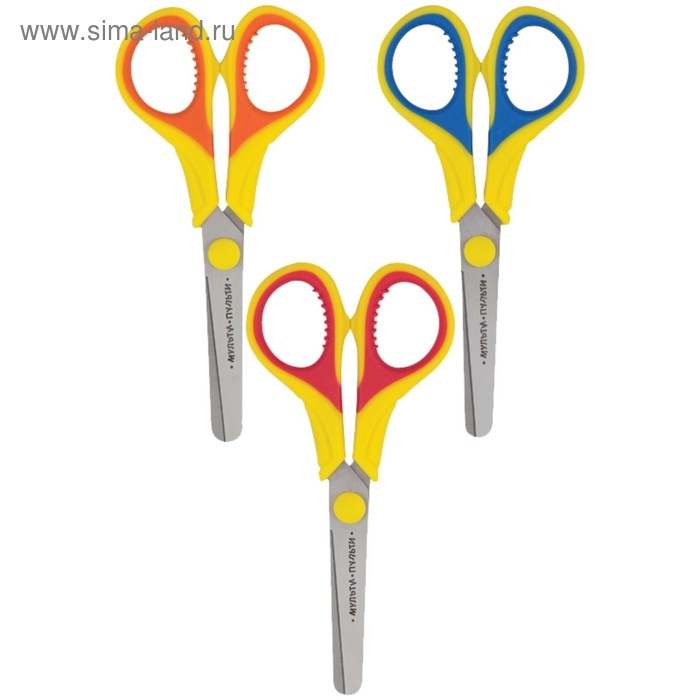 Ножницы детские 13 см Мульти-Пульти Ножницы детские 13 см Мульти-Пульти "Приключения Енота", нержавеющая сталь, с закругленными концами, европодвес, МИКС