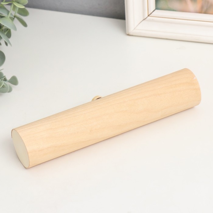 Шкатулка дерево под роспись тубус Шкатулка дерево под роспись тубус "Тонкий лист" 19х4х4 см