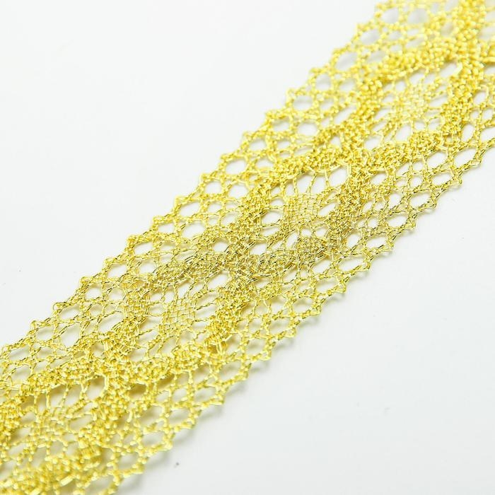 Тесьма золотая прямая, ширина 3,7 см, 1 м Тесьма золотая прямая, ширина 3,7 см, 1 м