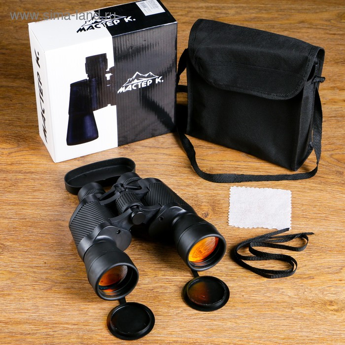 Бинокль 7х50 B50CB,  Бинокль 7х50 B50CB, "Русский снайпер", черный, диагонали на вставках