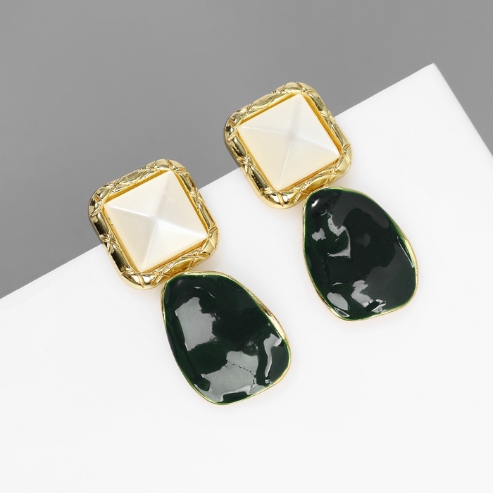 Серьги ассорти Серьги ассорти "Античность" квадрат, цвет золото