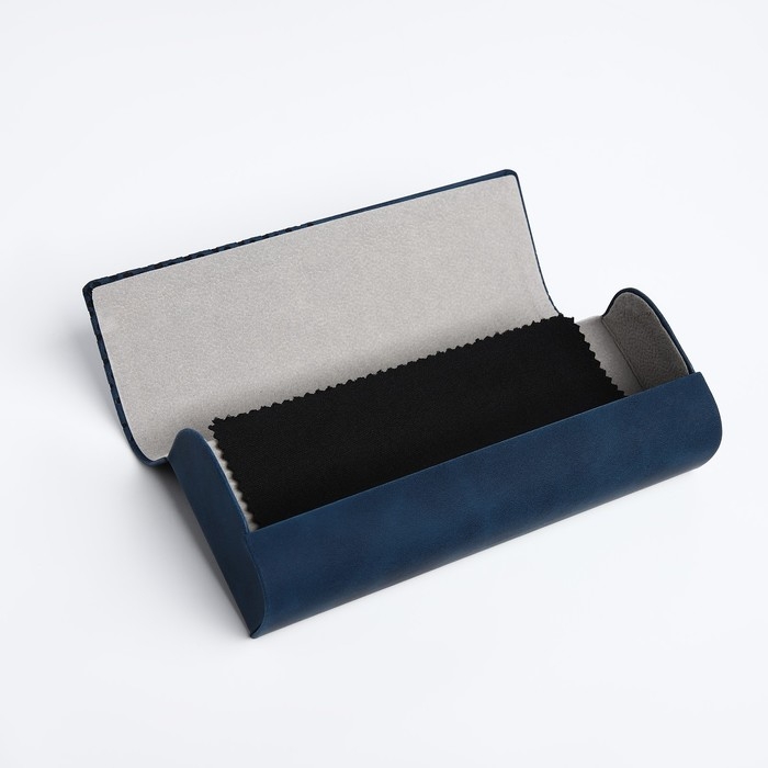 Футляр для очков на хлопушке, длина 15,6 см, цвет синий Футляр для очков на хлопушке, длина 15,6 см, цвет синий