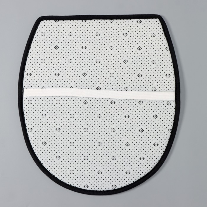 Набор ковриков для ванны и туалета Доляна «Мрамор», 3 шт: 50×80, 45×50, 38×43 см, цвет серый