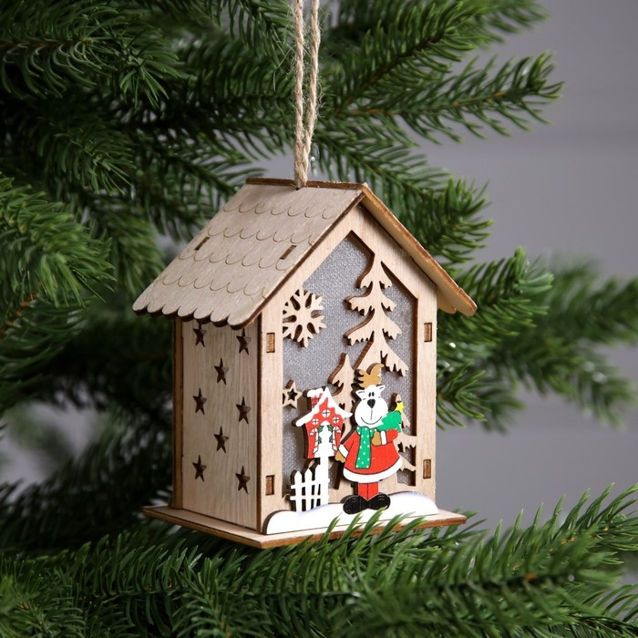 Ёлочная игрушка «Олень», от батареек, свечение тёплое белое Ёлочная игрушка «Олень», от батареек, свечение тёплое белое