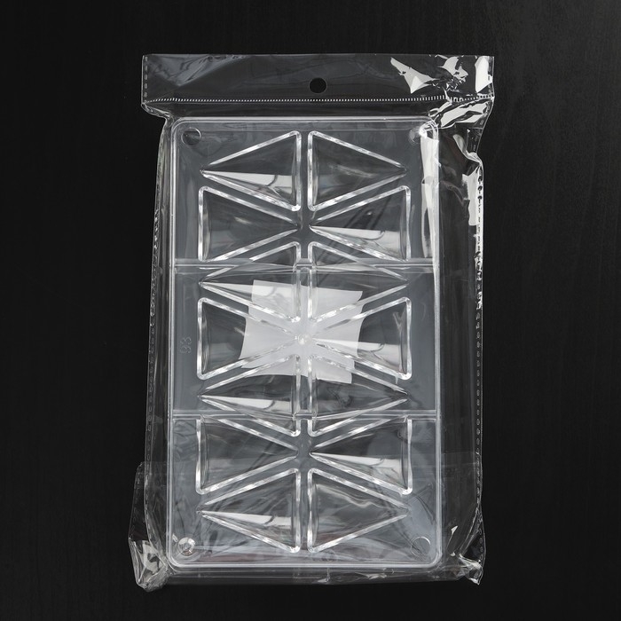 Форма для конфет и шоколада «Средний конус», 20×12×2,5 см, 14 ячеек 4,1×3,2×1,8 см, цвет прозрачный Форма для конфет и шоколада «Средний конус», 20×12×2,5 см, 14 ячеек 4,1×3,2×1,8 см, цвет прозрачный