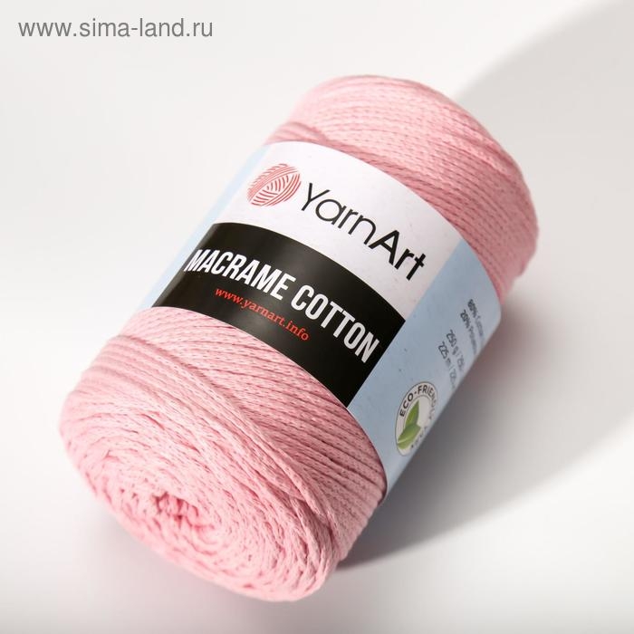 Пряжа  Пряжа "Macrame Cotton" 20% полиэстер, 80% хлопок 225м/250гр (762 пудра)