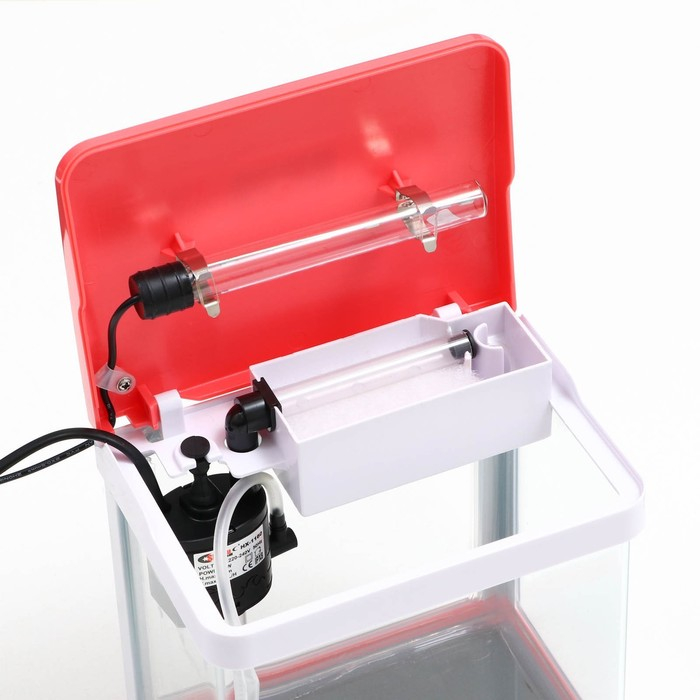 Аквариум SeaStar HX-180F в комплекте: LED-лампа, фильтр, 3,5 л, красный Аквариум SeaStar HX-180F в комплекте: LED-лампа, фильтр, 3,5 л, красный