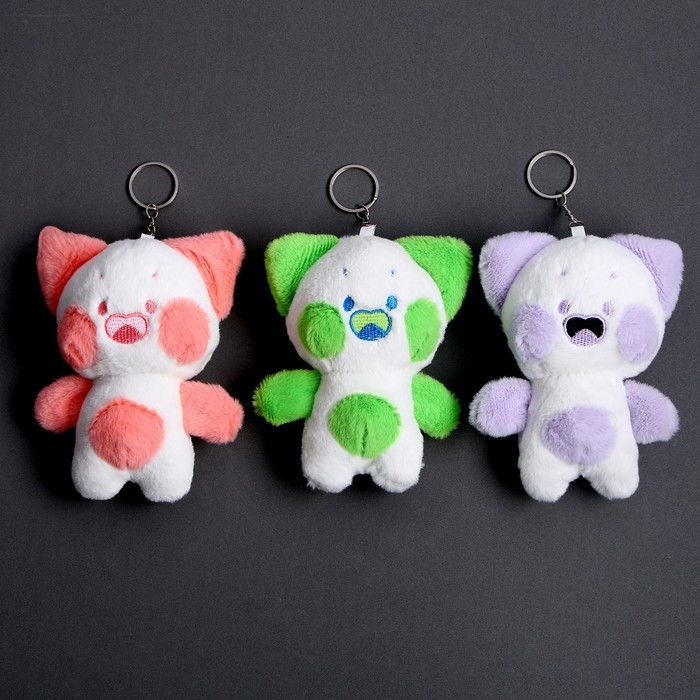 Мягкая игрушка «Супер кот», на брелоке, размер 12 см, цвета МИКС Мягкая игрушка «Супер кот», на брелоке, размер 12 см, цвета МИКС