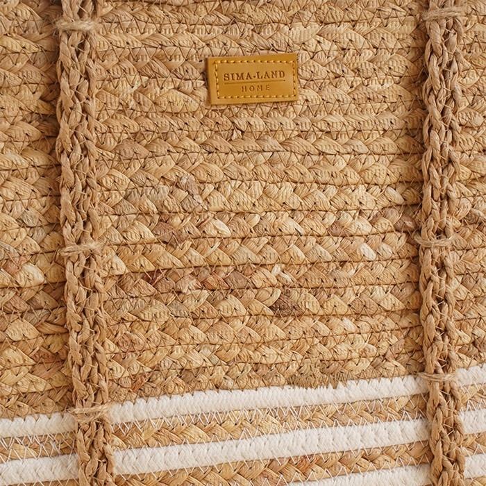 Корзина для белья плетеная SL Home Orden, хлопок, гиацинт, 42×24×35 см Корзина для белья плетеная SL Home Orden, хлопок, гиацинт, 42×24×35 см