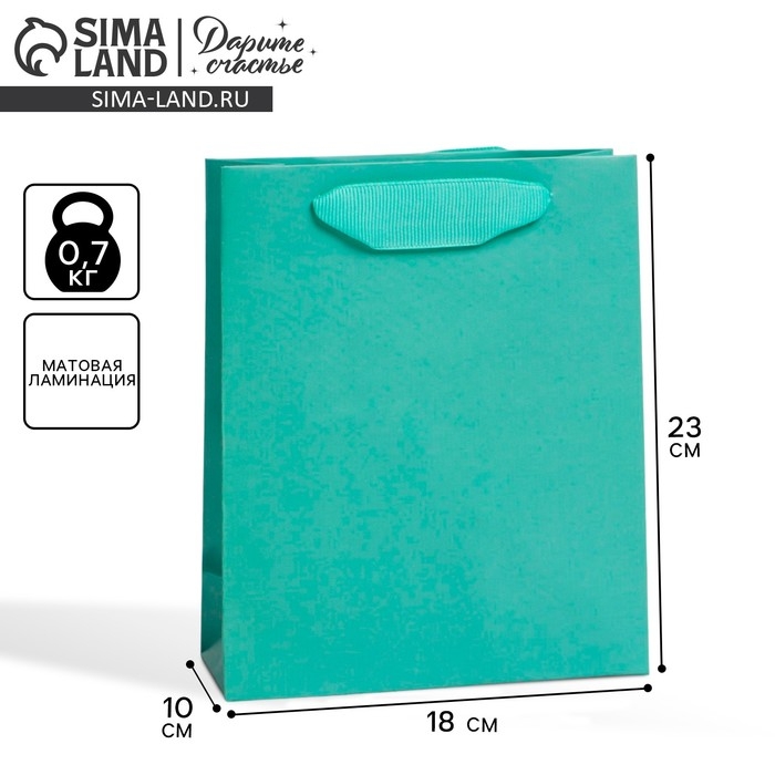 Пакет подарочный ламинированный, упаковка, &laquo;Тиффани&raquo;, MS 18 х 23 х 10 см